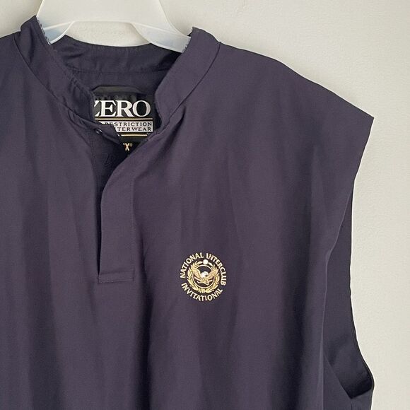 Zero Restriction Gore Tex Golf Vest Mens L Blue Windbreaker Interclub Invitation - Picture 3 of 14